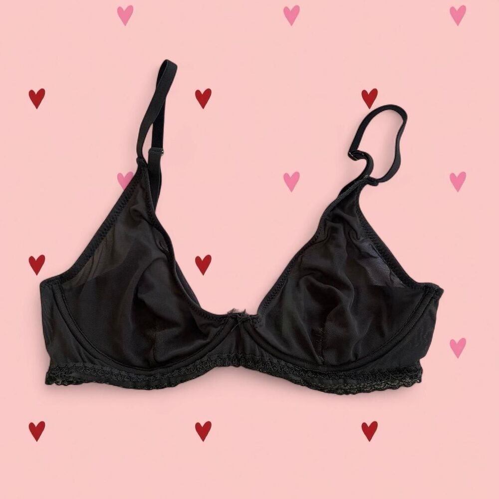 Lace Trim Underwire Bra